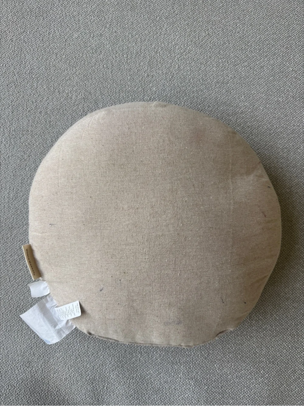 World Market Embroidered Mushroom Round Throw Pillow Cottagecore Woodland Decor